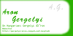 aron gergelyi business card